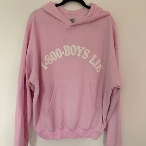 BOYS LIE PINK 1-800 REVAMPED RACER HOODIE M/L